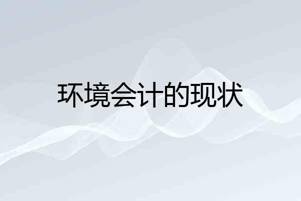 环境会计的现状
