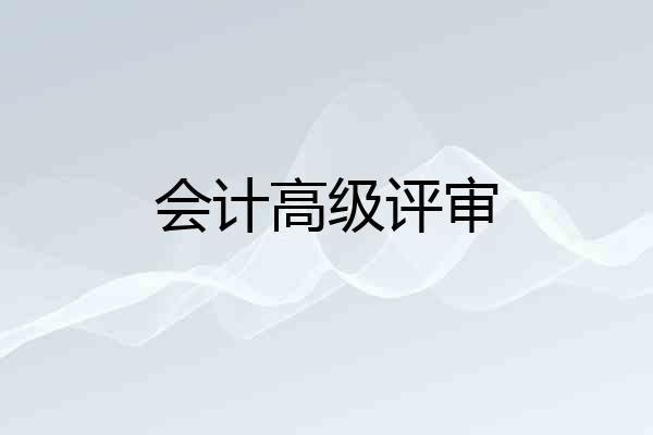 会计高级评审
