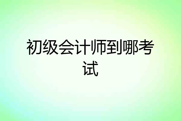 初级会计师到哪考试