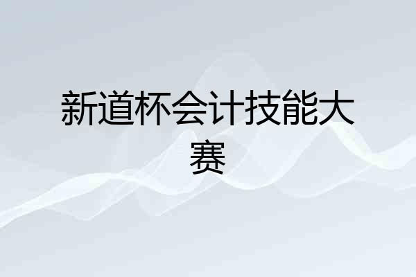 新道杯会计技能大赛