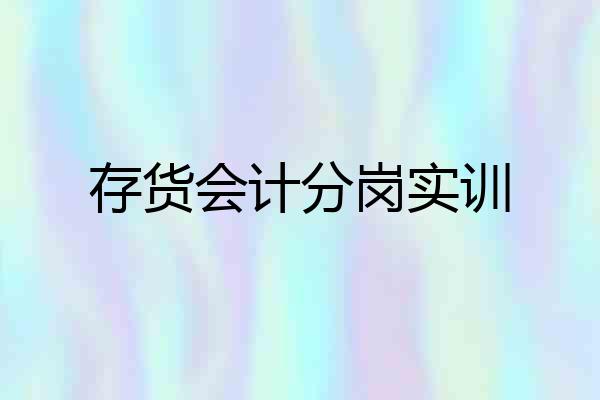 存货会计分岗实训