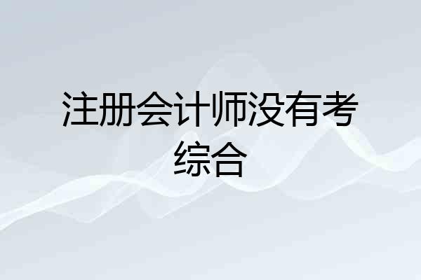 注册会计师没有考综合