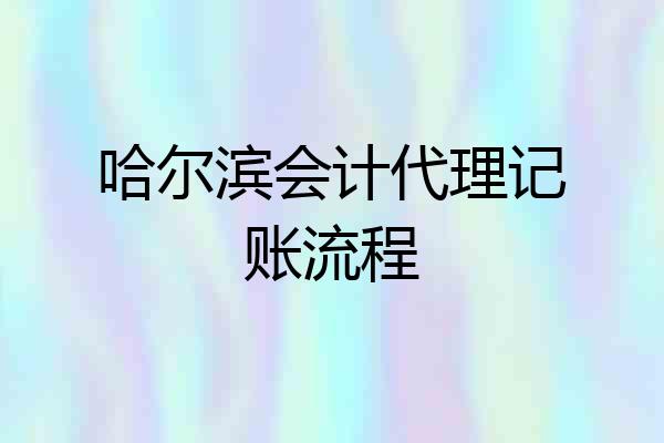 哈尔滨会计代理记账流程