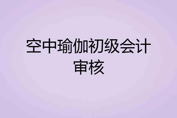 空中瑜伽初级会计审核