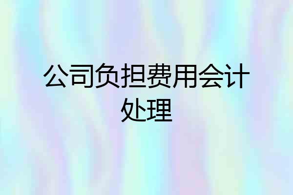 公司负担费用会计处理