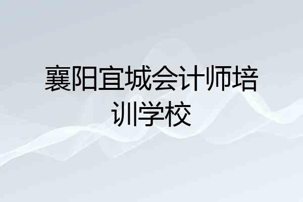 襄阳宜城会计师培训学校