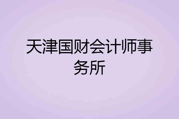 天津国财会计师事务所