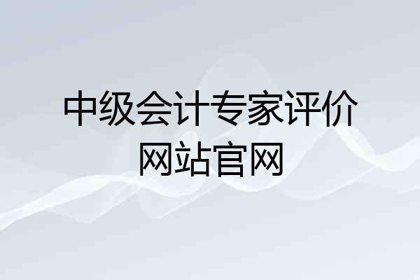 中级会计专家评价网站官网