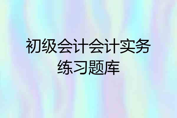初级会计会计实务练习题库