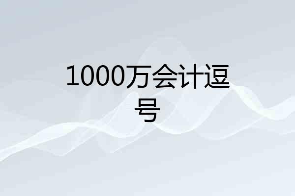 1000万会计逗号