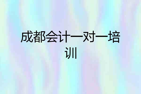 成都会计一对一培训