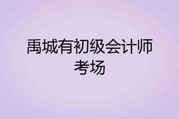 禹城有初级会计师考场