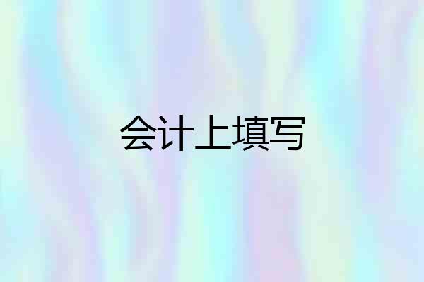 会计上填写