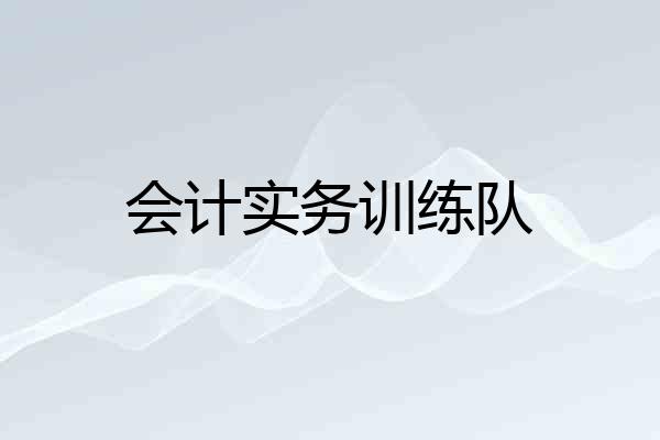 会计实务训练队