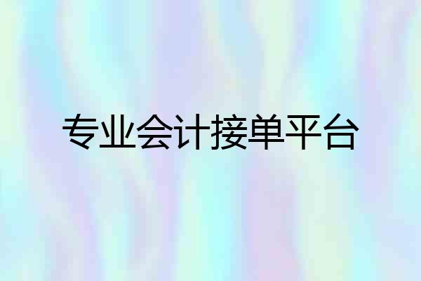 专业会计接单平台
