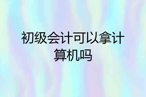 初级会计可以拿计算机吗