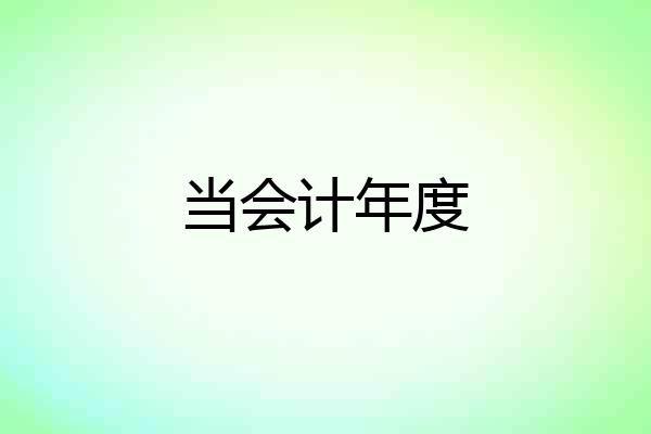 当会计年度