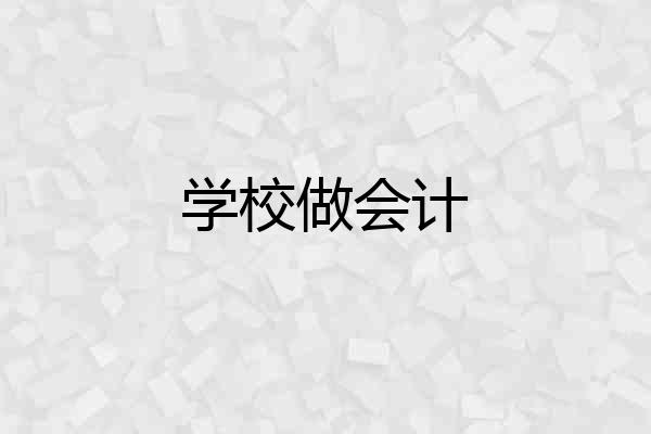 学校做会计
