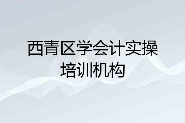 西青区学会计实操培训机构