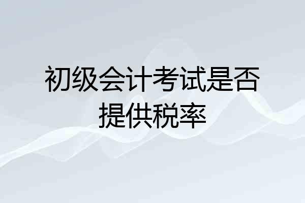 初级会计考试是否提供税率