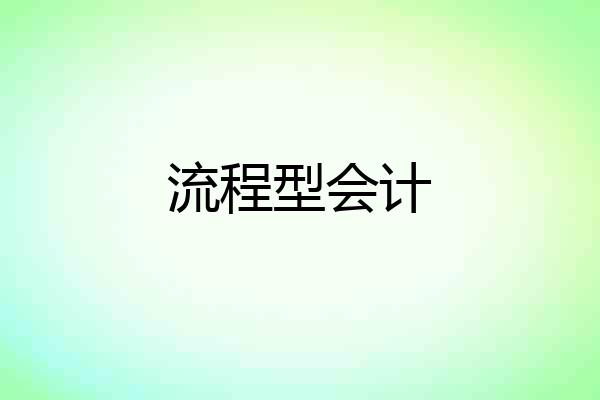 流程型会计