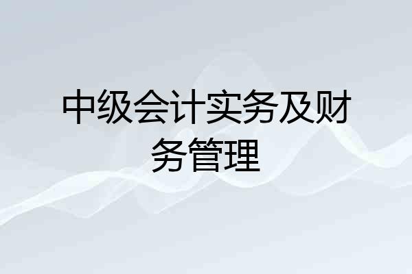 中级会计实务及财务管理