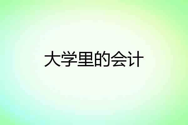 大学里的会计