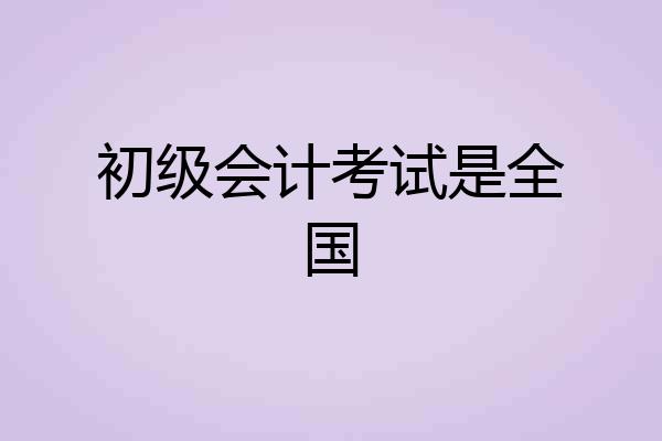 初级会计考试是全国
