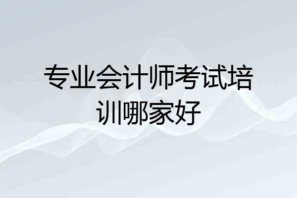 专业会计师考试培训哪家好