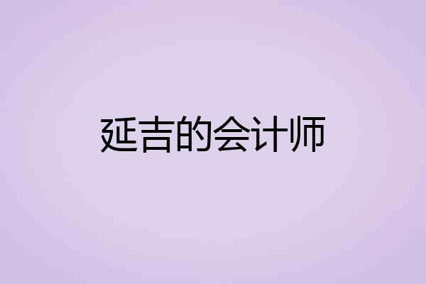 延吉的会计师