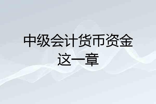 中级会计货币资金这一章