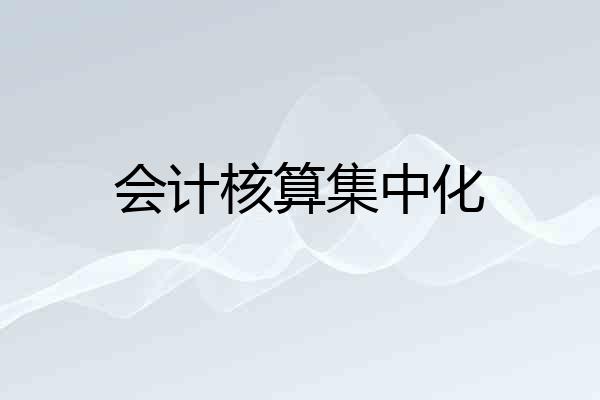 会计核算集中化