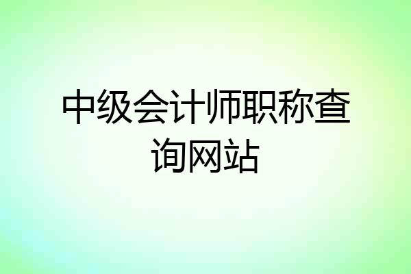 中级会计师职称查询网站