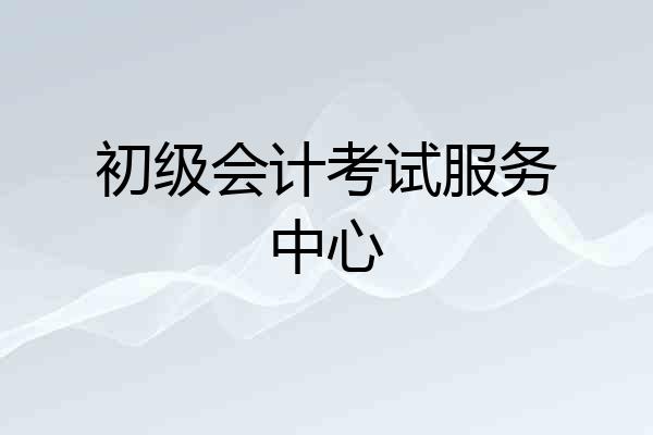 初级会计考试服务中心