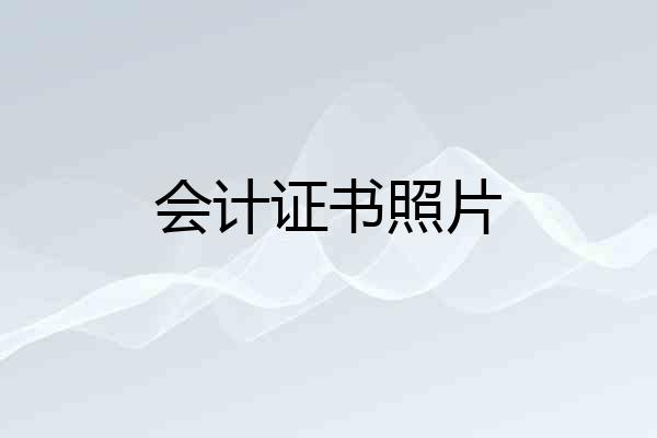 会计证书照片