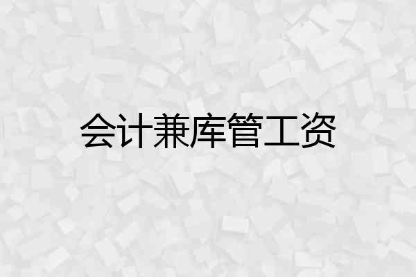 会计兼库管工资