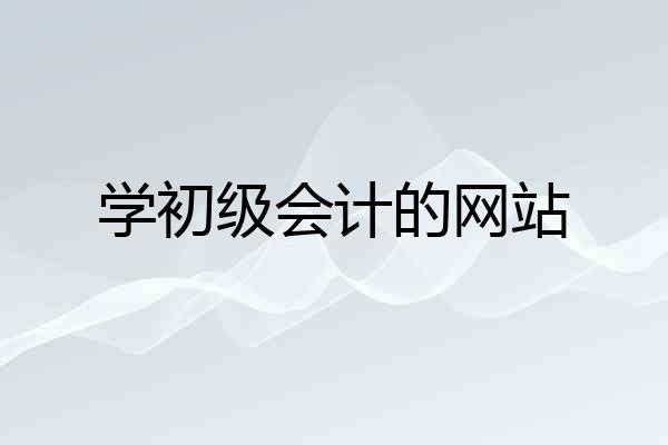 学初级会计的网站