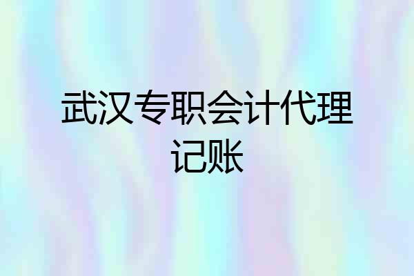 武汉专职会计代理记账