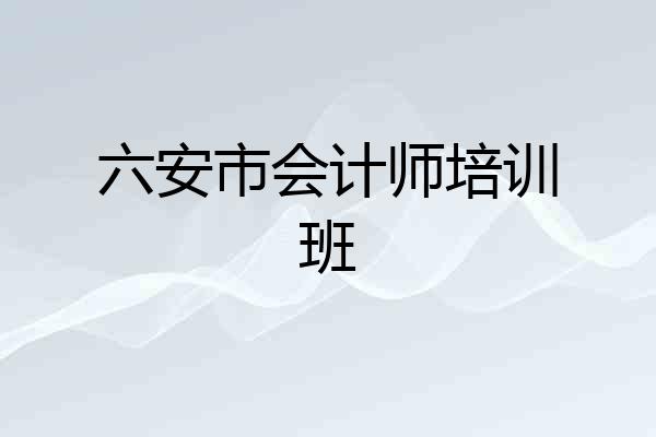 六安市会计师培训班