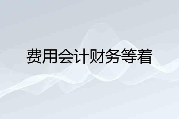 费用会计财务等着