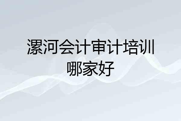 漯河会计审计培训哪家好