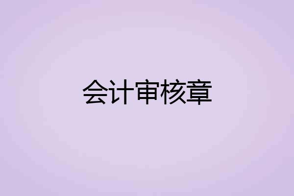 会计审核章