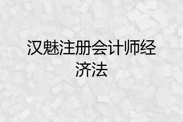 汉魅注册会计师经济法