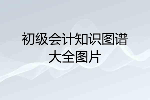 初级会计知识图谱大全图片