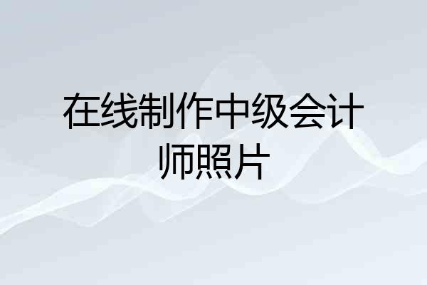 在线制作中级会计师照片