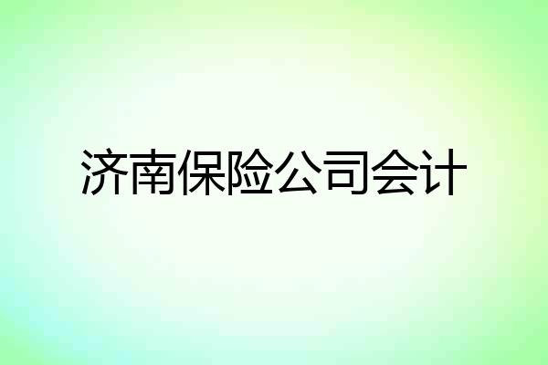济南保险公司会计