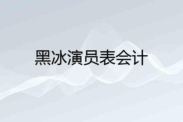 黑冰演员表会计