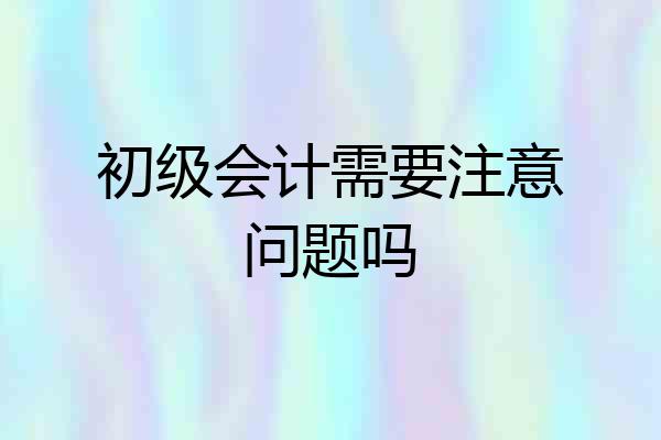 初级会计需要注意问题吗