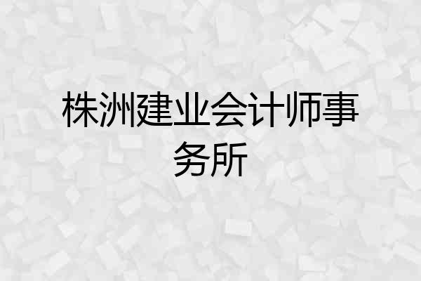 株洲建业会计师事务所