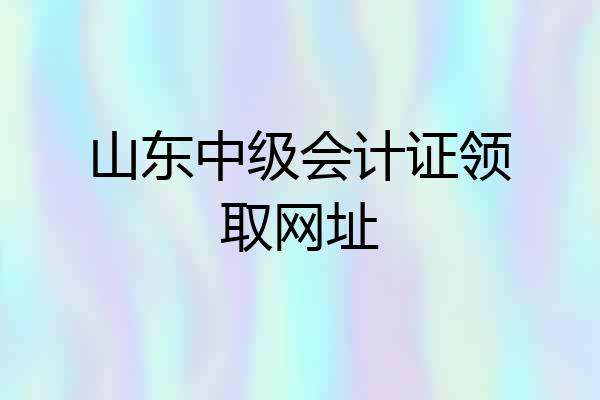山东中级会计证领取网址